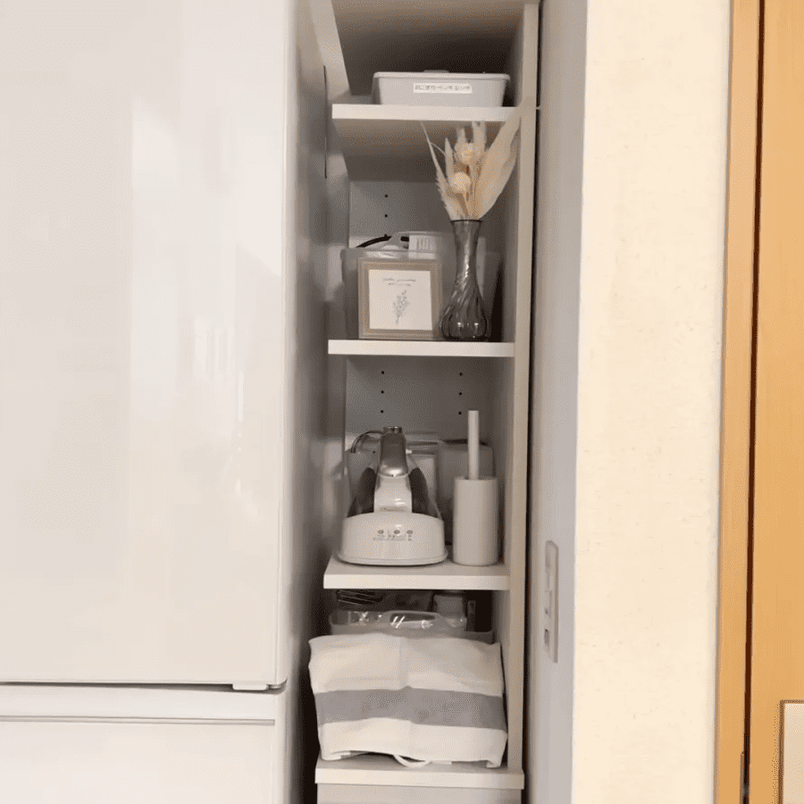 隙間収納　冷蔵庫横収納 隙間収納】冷蔵庫横の30cmをどう使う？整理収納アドバイザーの