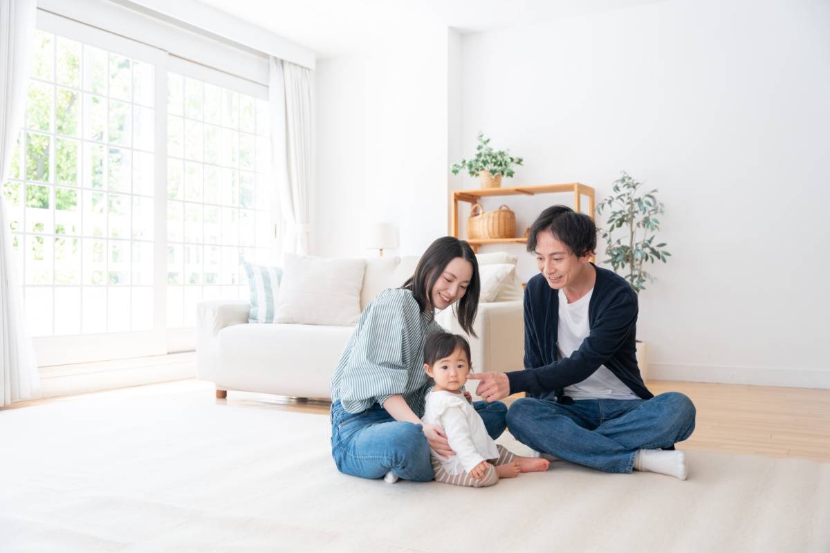親子で睦まじい様子