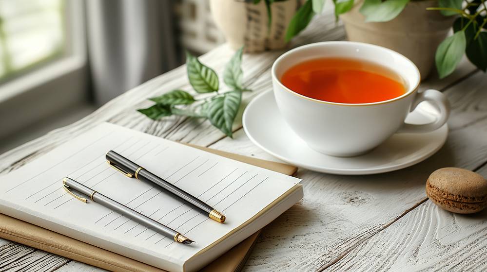 紅茶、ペン