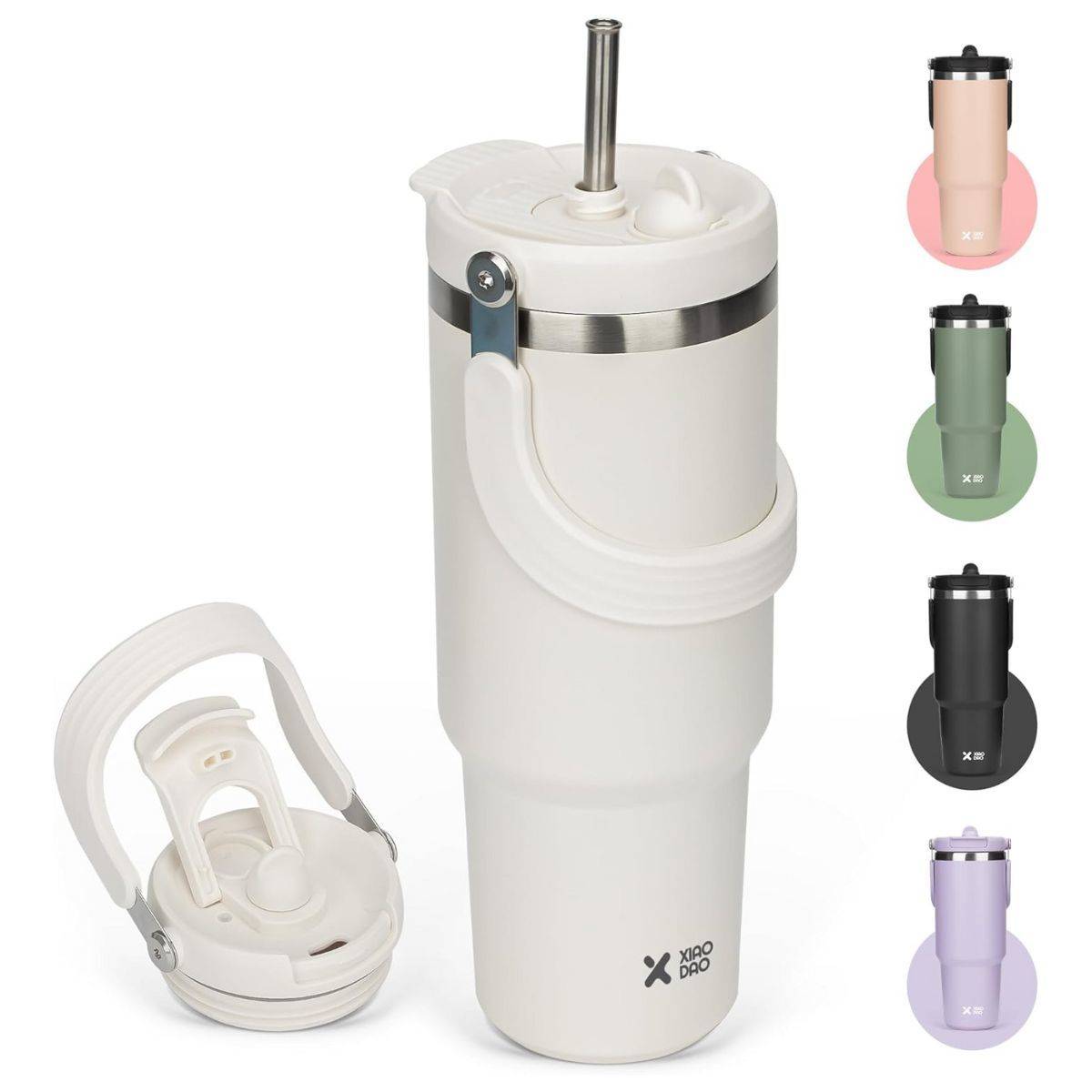 SKIASE タンブラー ストロー付き 900ml