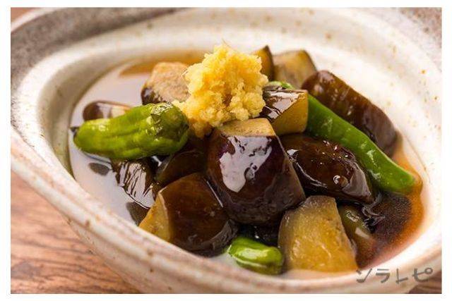 お鍋一つで  茄子とシシトウの焼き浸し