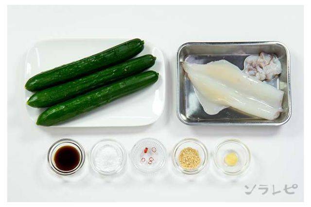 キュウリは炒めると美味しい！？  イカときゅうりの中華炒め 材料