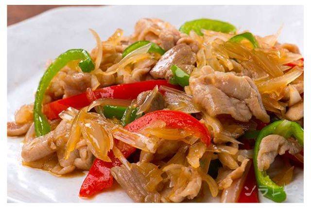 らっきょうの甘みが美味しい  らっきょうと豚肉の炒め物