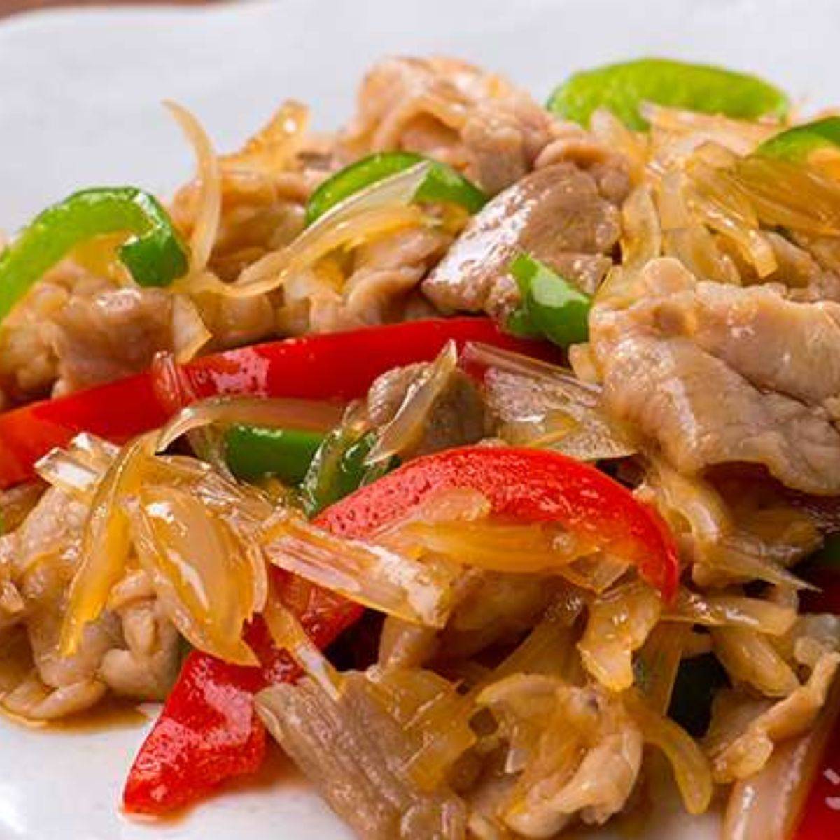 らっきょうの甘みが美味しい  らっきょうと豚肉の炒め物