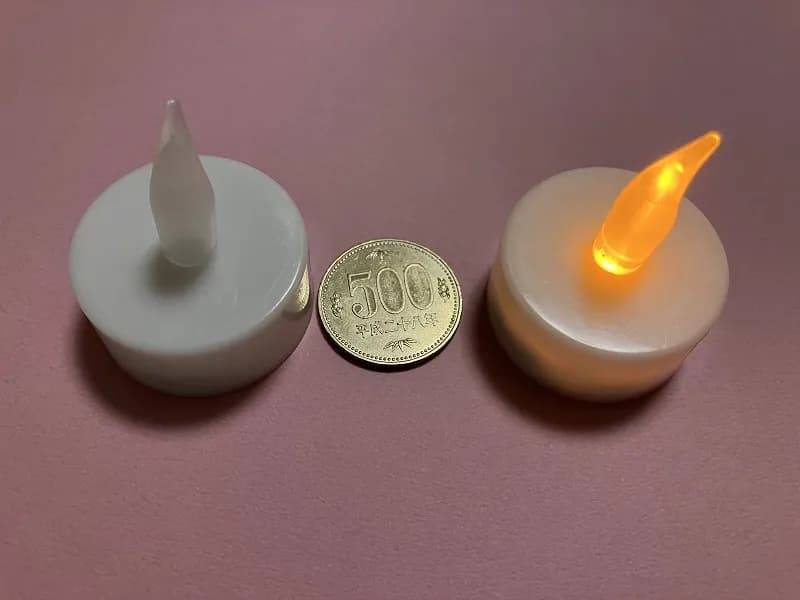 ダイソーLEDキャンドルライト2P−２