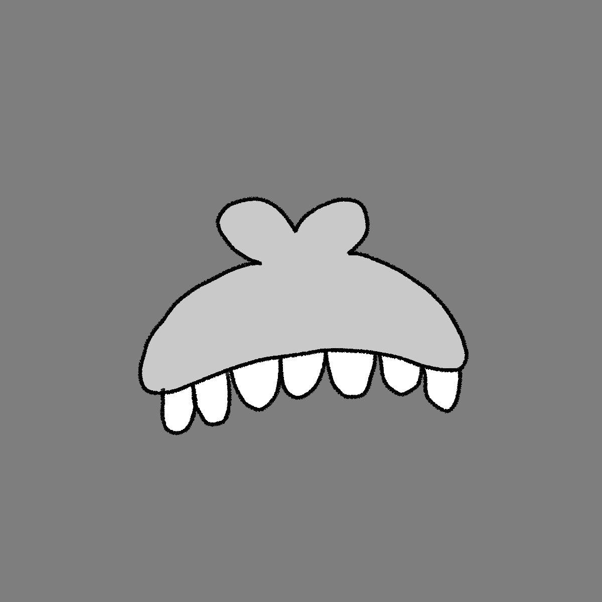 モノクロの髪留め