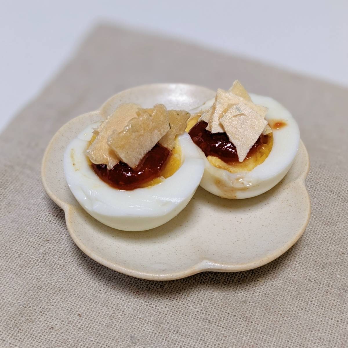 JA全農公式の「エビチリ風たまごディップ」のレシピ