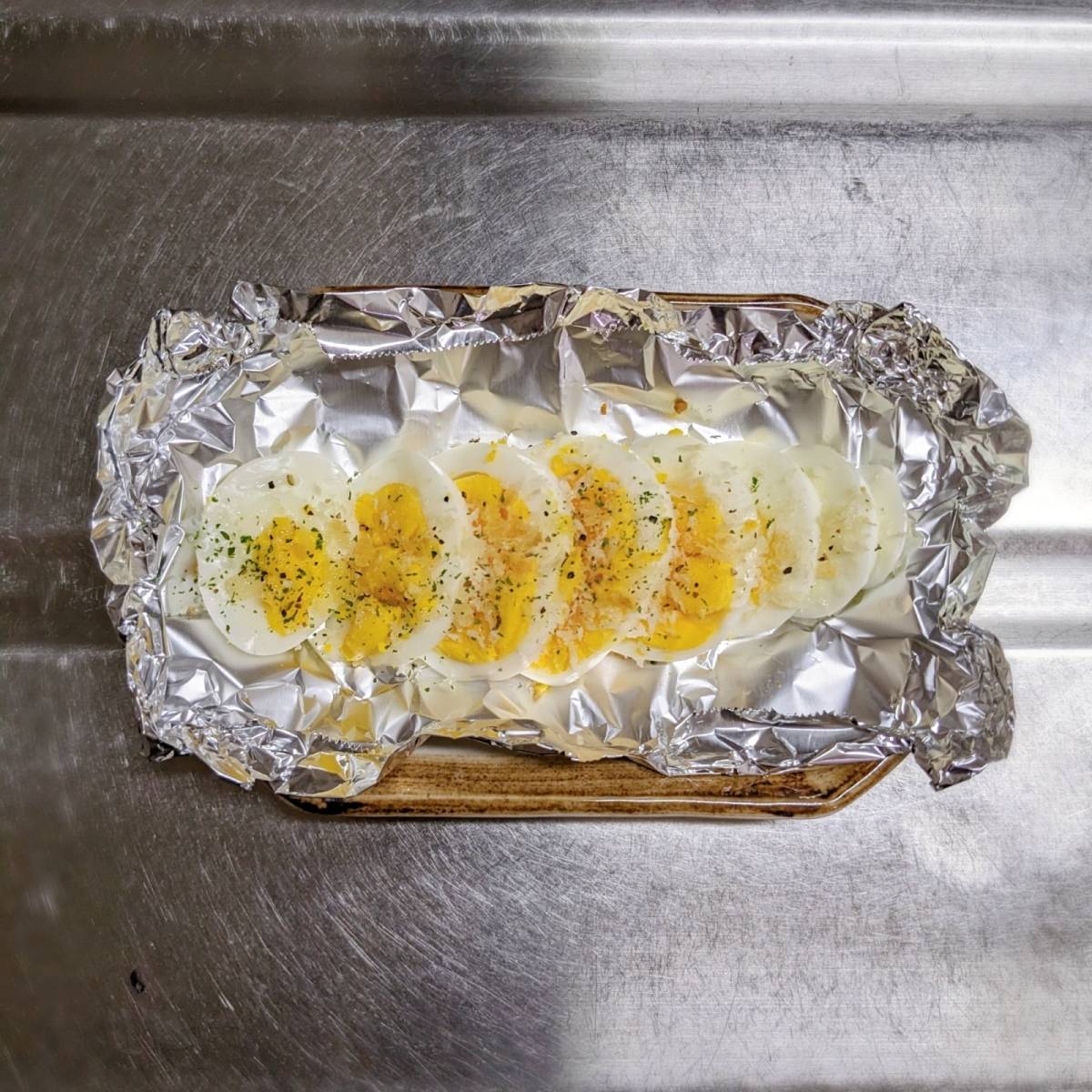 JA全農公式の「ゆでたまごのチーズパン粉焼き」のレシピ