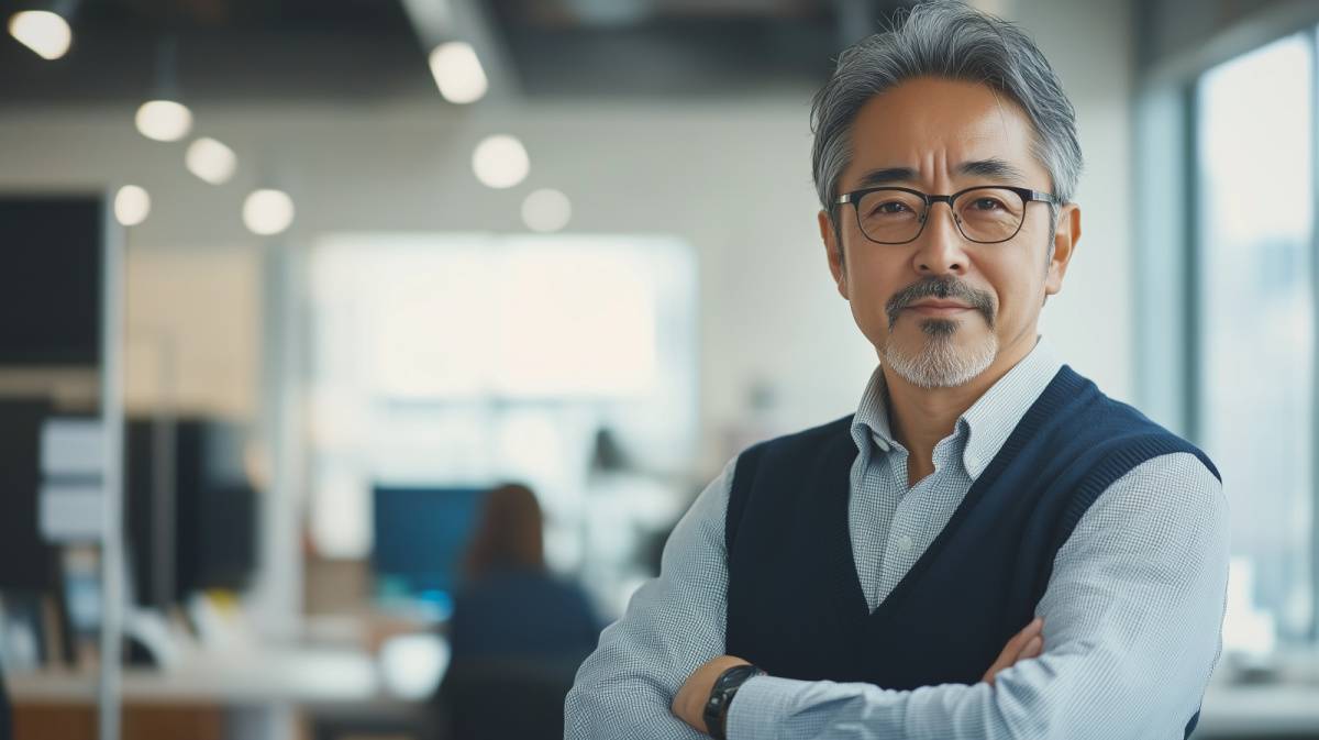 腕を組む人