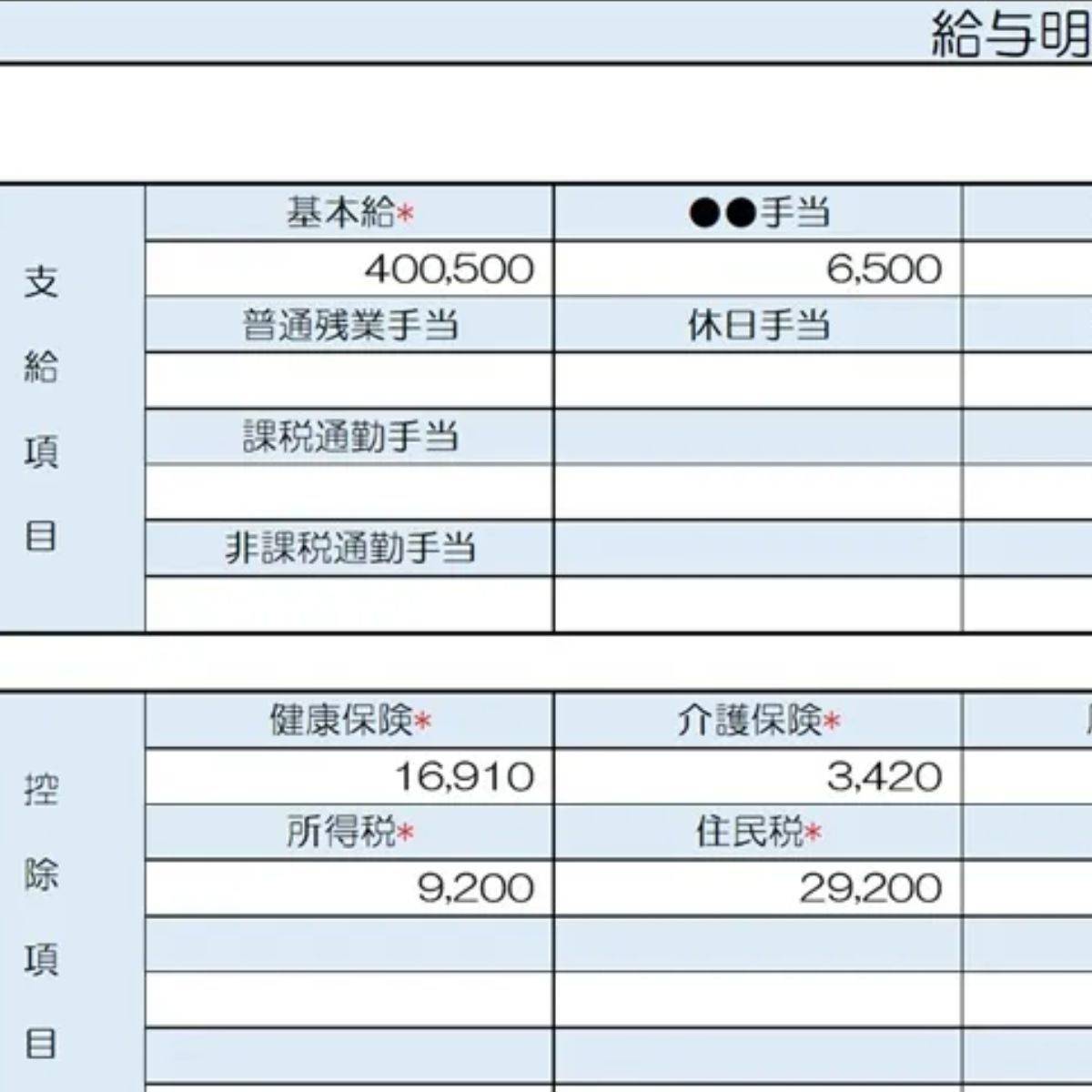 47歳、開発職の給与明細