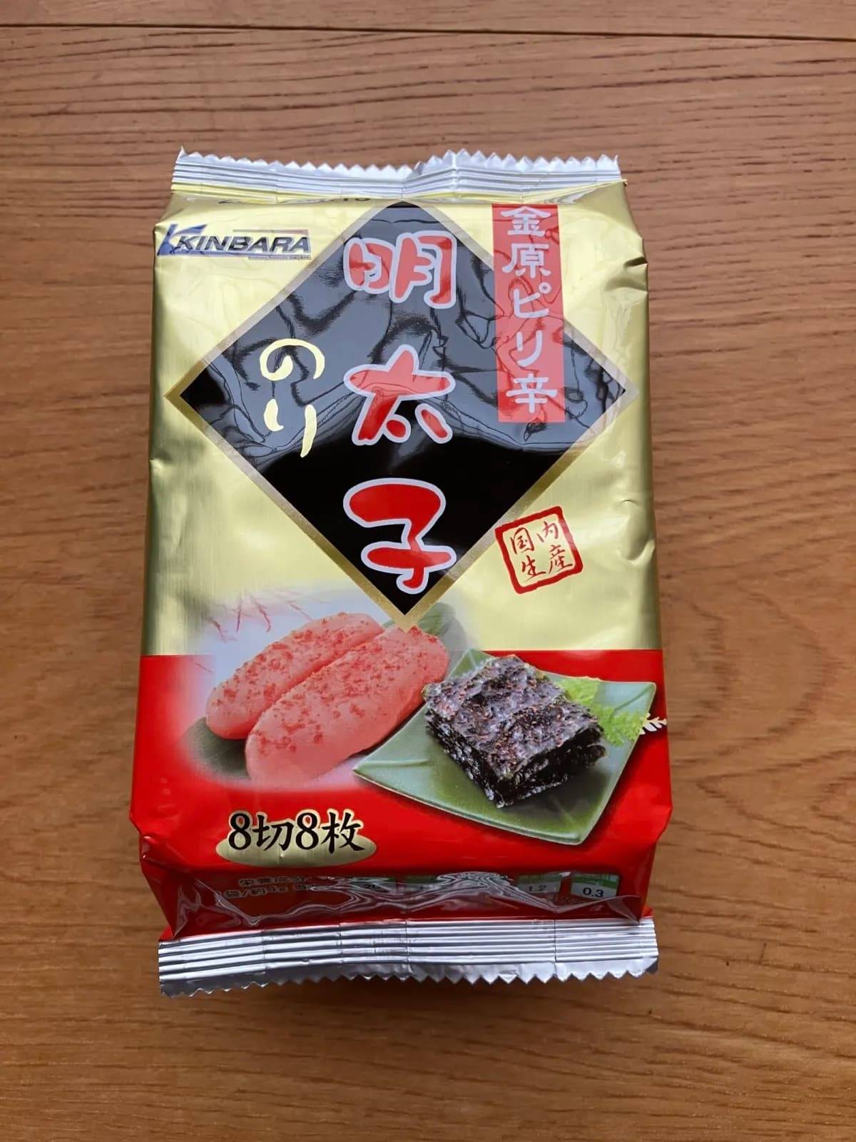 ダイソー金原海苔店 金原ピリ辛明太子のり 8切8枚−１