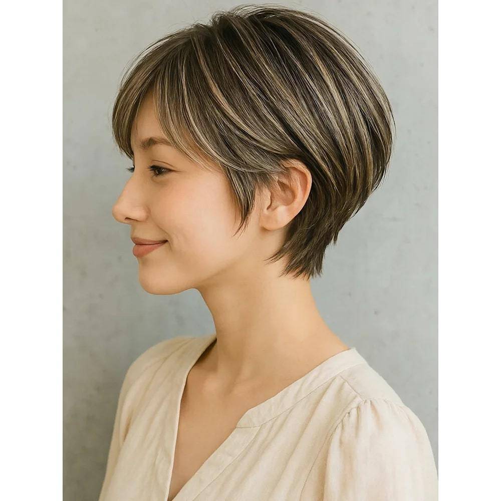 白髪をぼかすハイライト
