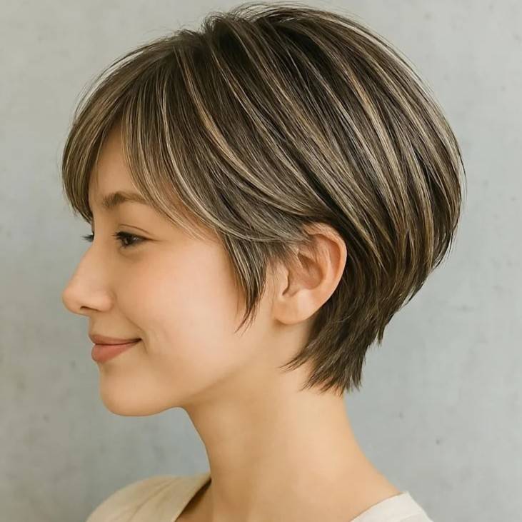白髪をぼかすハイライト