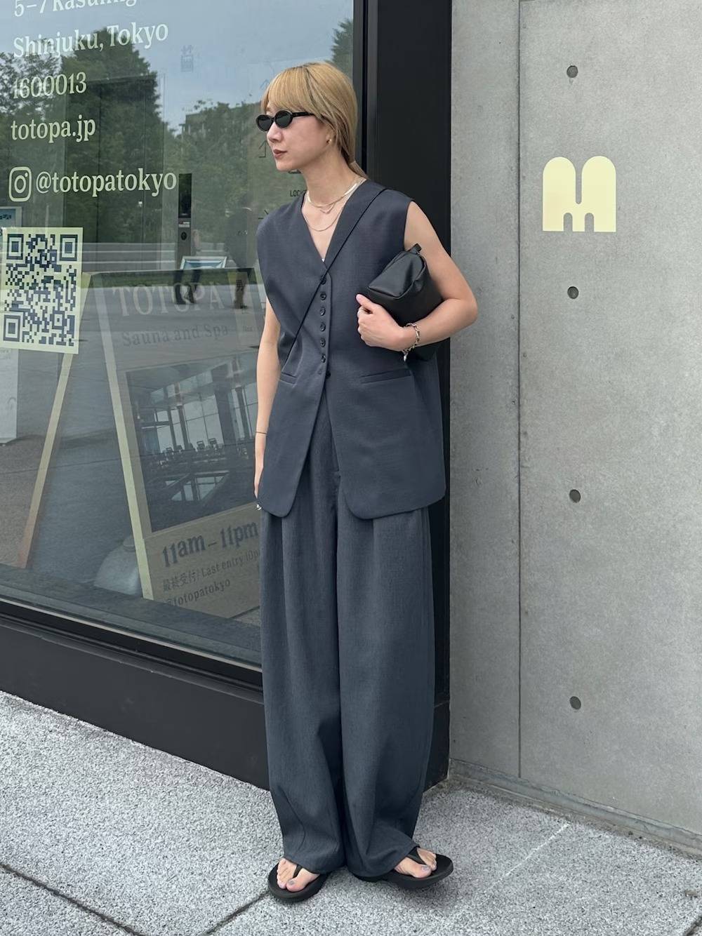 ベスト×パンツのセットアップが◎