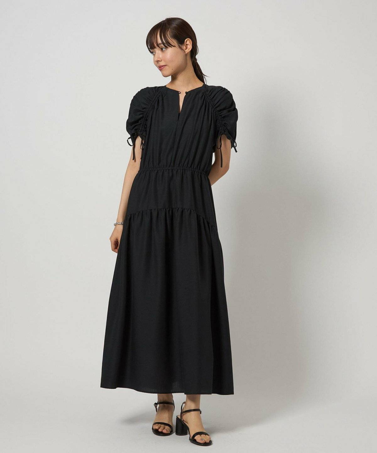 UNITED ARROWS green label relaxing EM ドロストスリーブ ティアード ワンピース