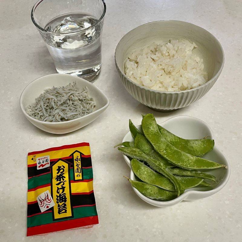 永谷園公式の「しらすと枝豆の冷やし茶づけ」のレシピ