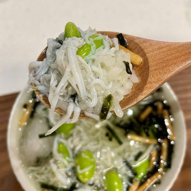 永谷園公式の「しらすと枝豆の冷やし茶づけ」のレシピ