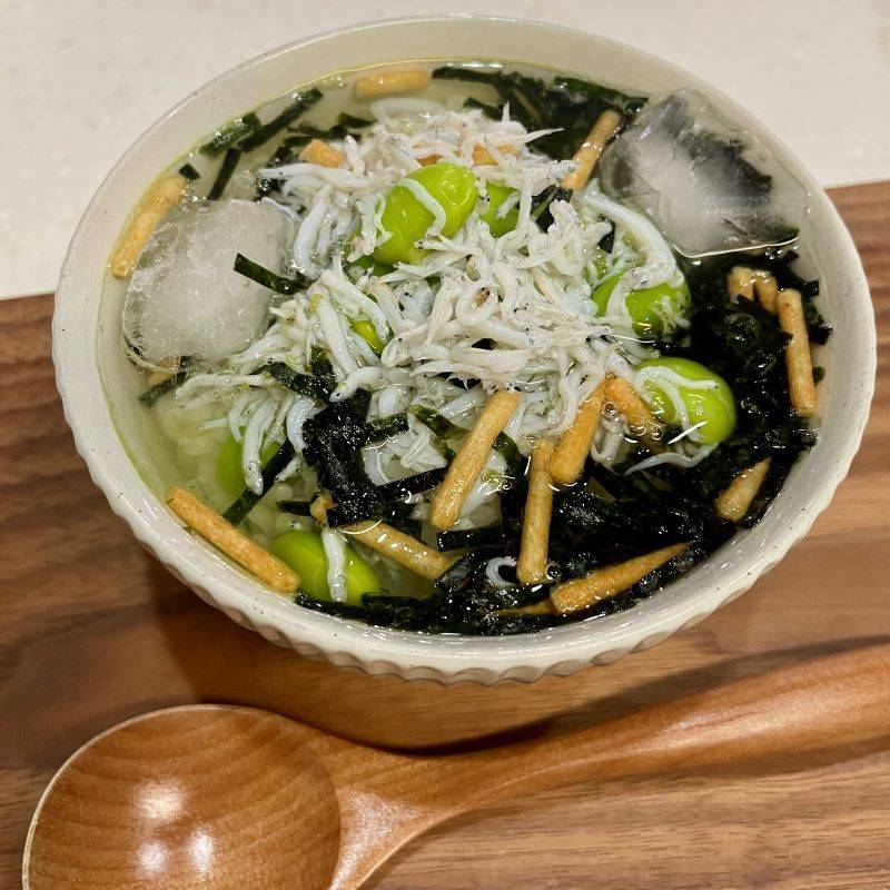 永谷園公式の「しらすと枝豆の冷やし茶づけ」のレシピ