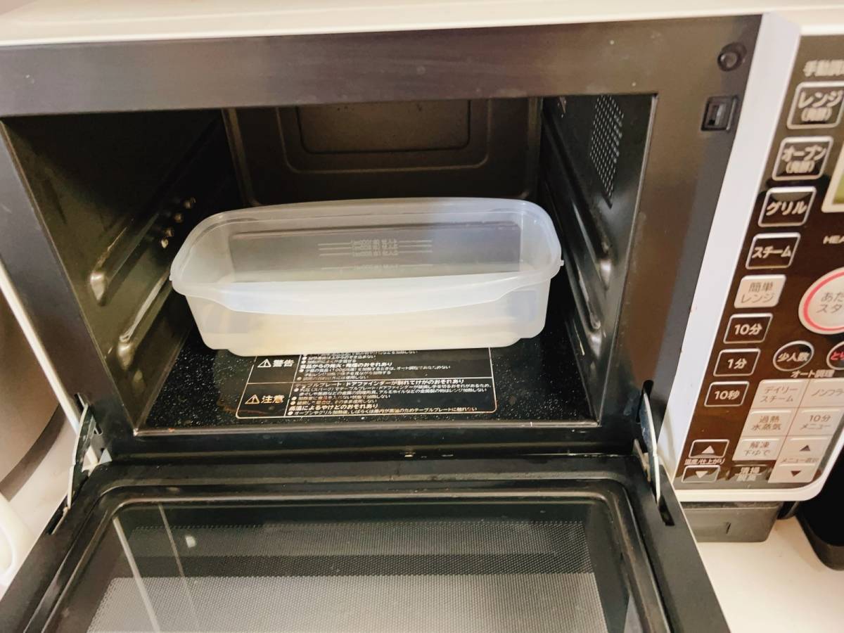 電子レンジ調理容器使用