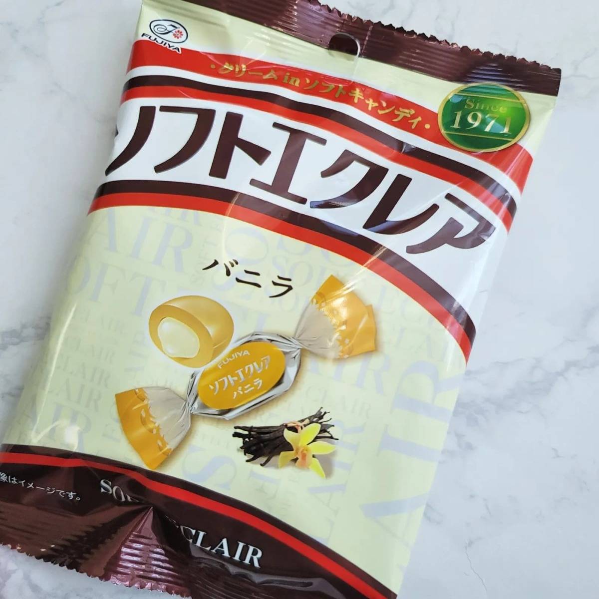 ダイソー不二家 ソフトエクレア バニラ 袋ー１