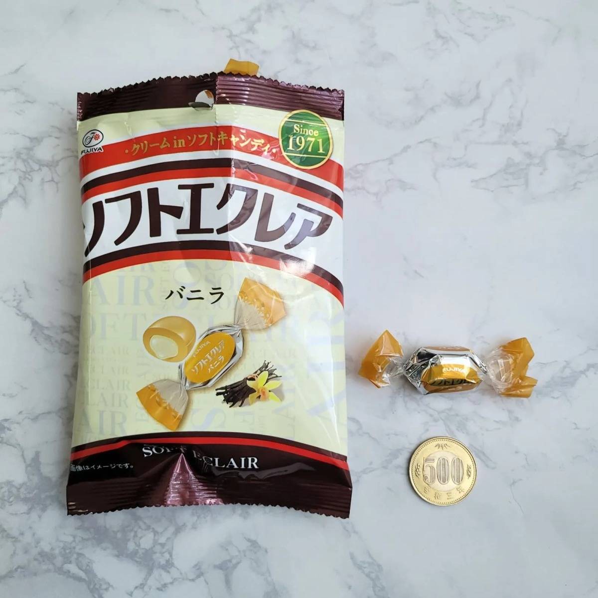 ダイソー不二家 ソフトエクレア バニラ 袋ー２