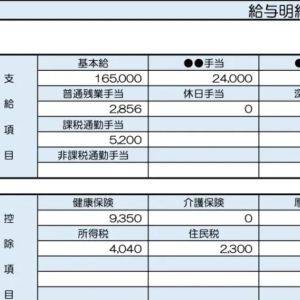 35歳、事務職の給与明細 