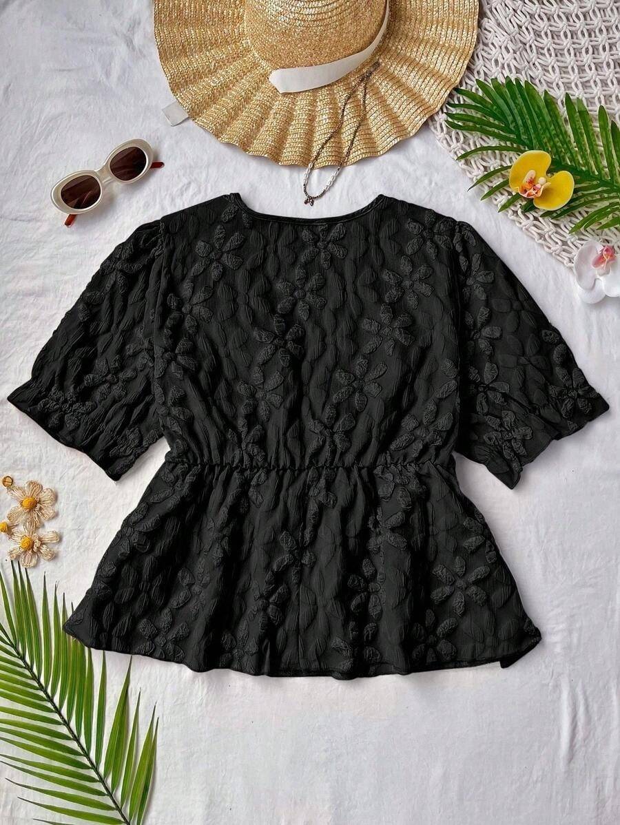 SHEIN Sunnyshic ジャカードブラウス