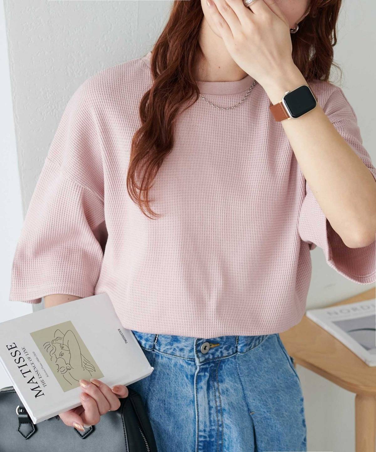Discoat ワッフル半袖Tシャツ