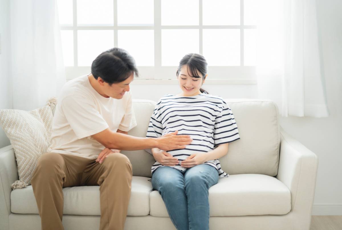 妊娠中の妻と夫