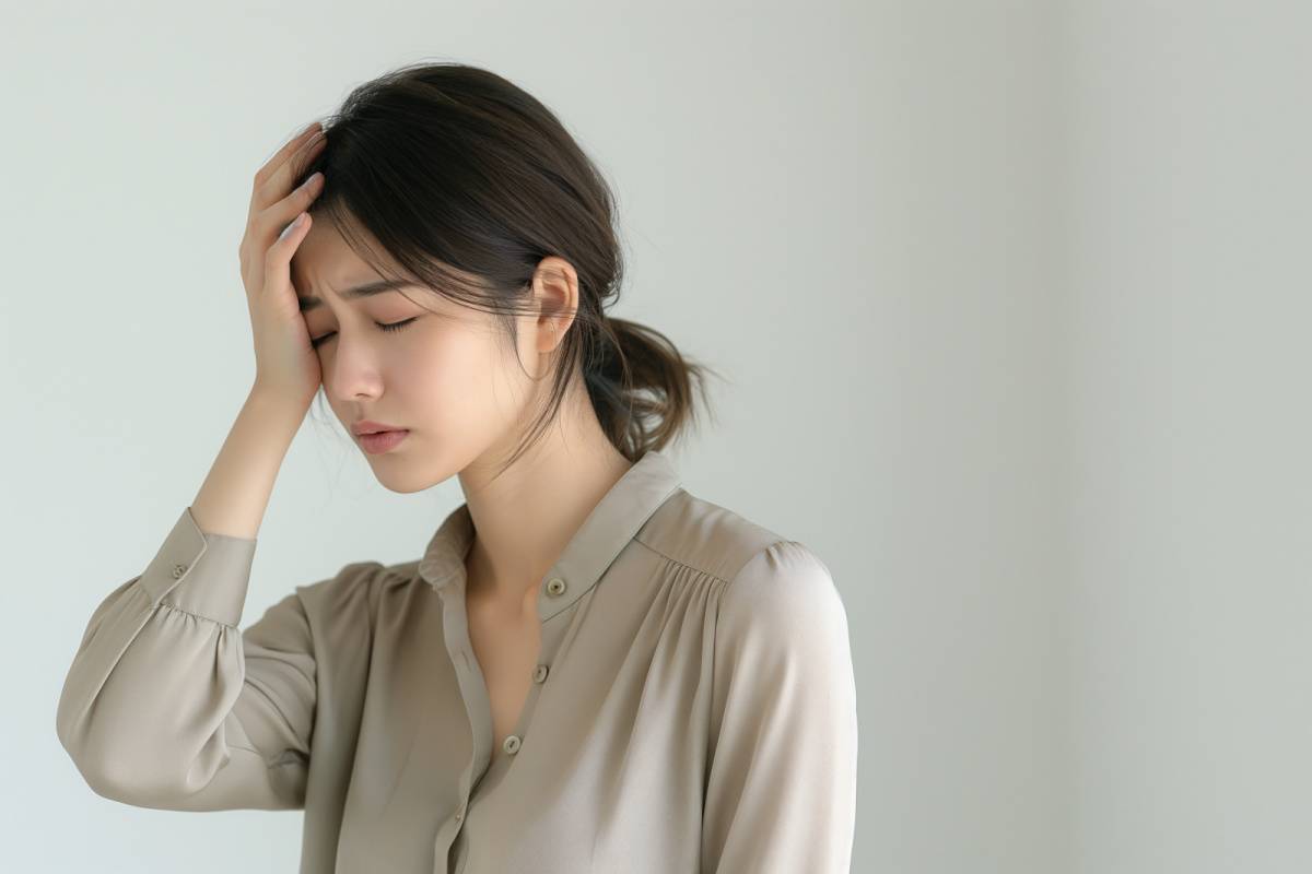 体調不良の女性