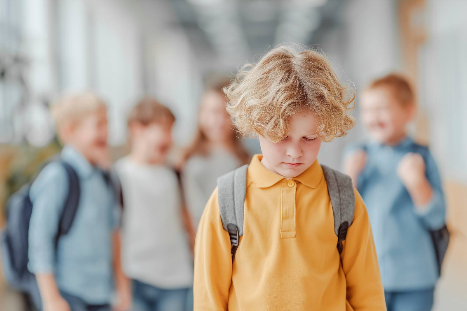 学校で孤立する男の子