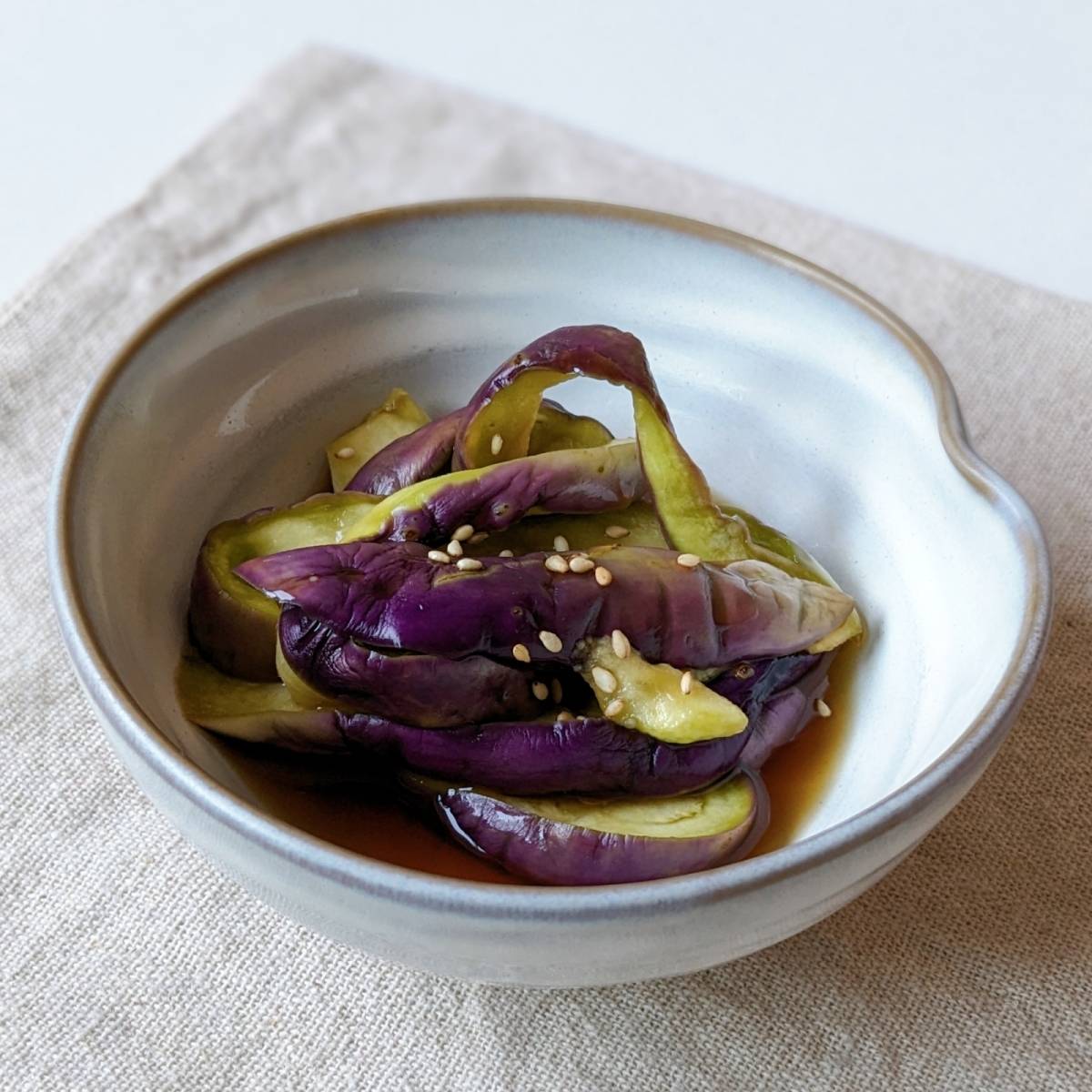 JAグループ公式の「茄子のレンジ蒸しノンオイル中華マリネ」のレシピ