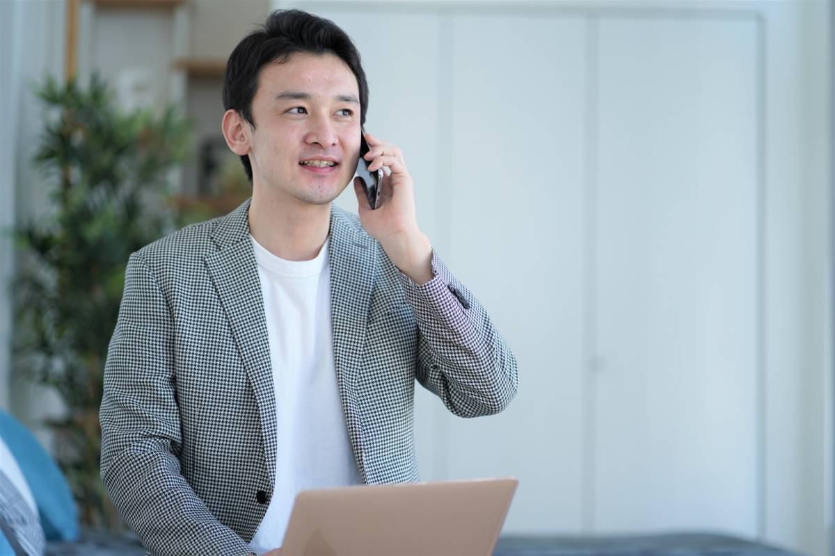 通話する人
