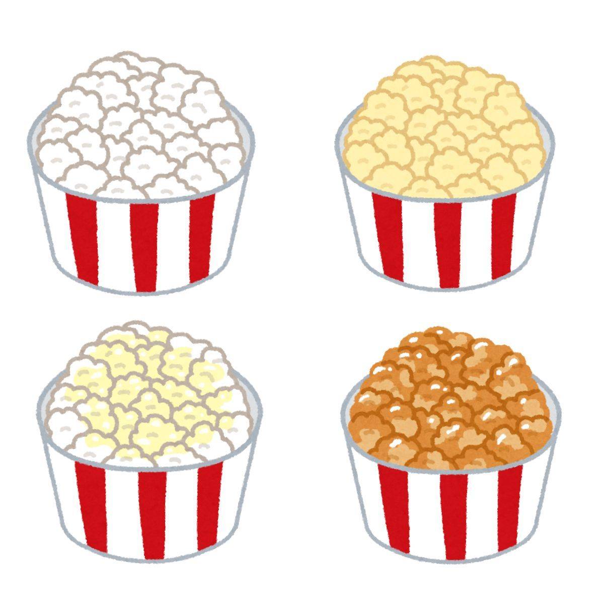 ポップコーンのイラスト