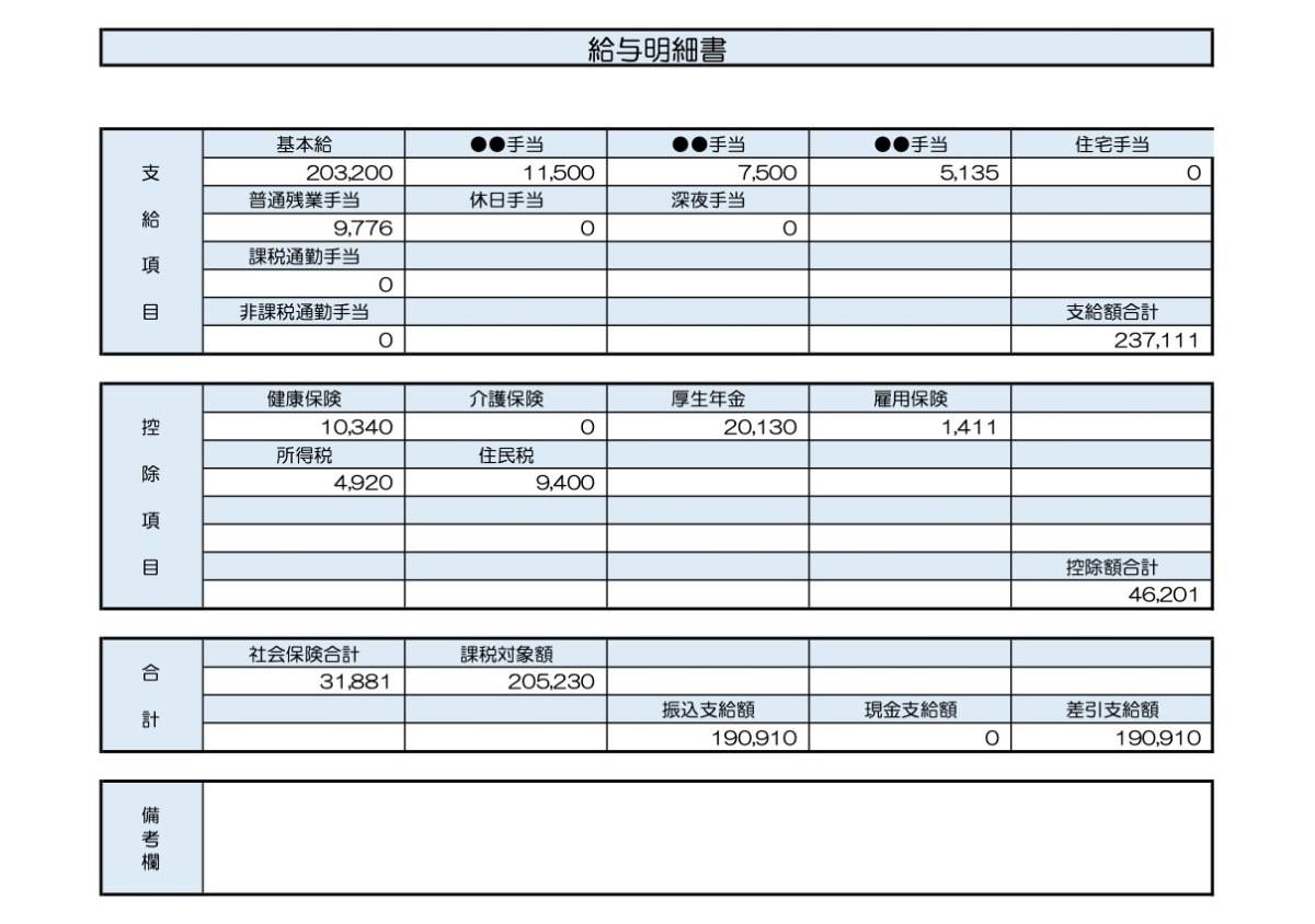 31歳、債権回収業の給与明細