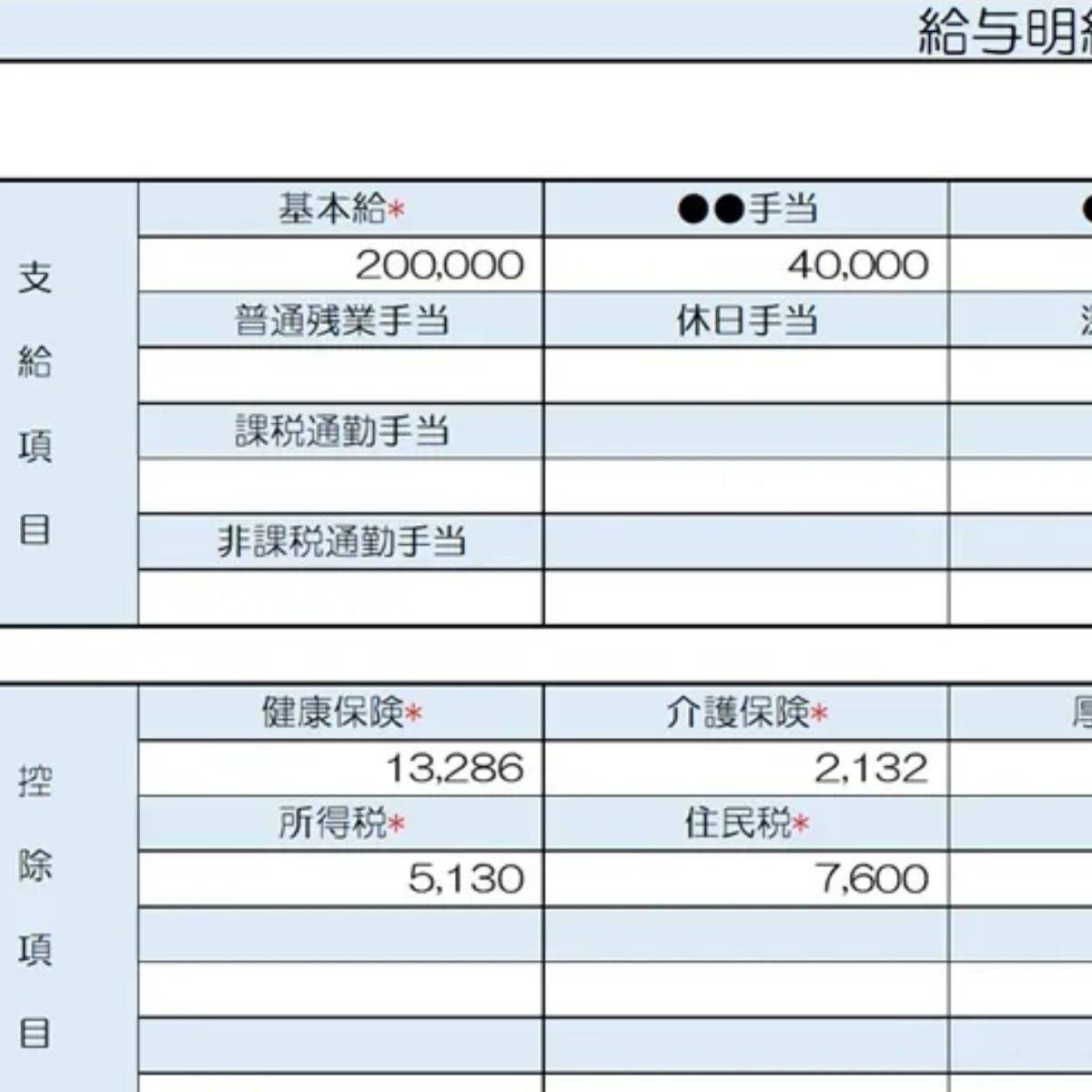 60歳、保育士の給与明細