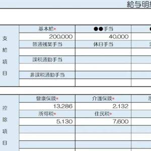  60歳、保育士の給与明細 