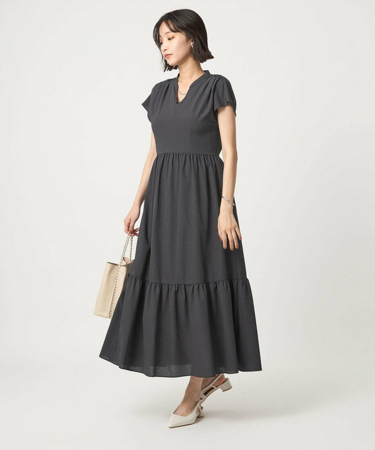UNITED ARROWS green label relaxing ティアード ワンピース