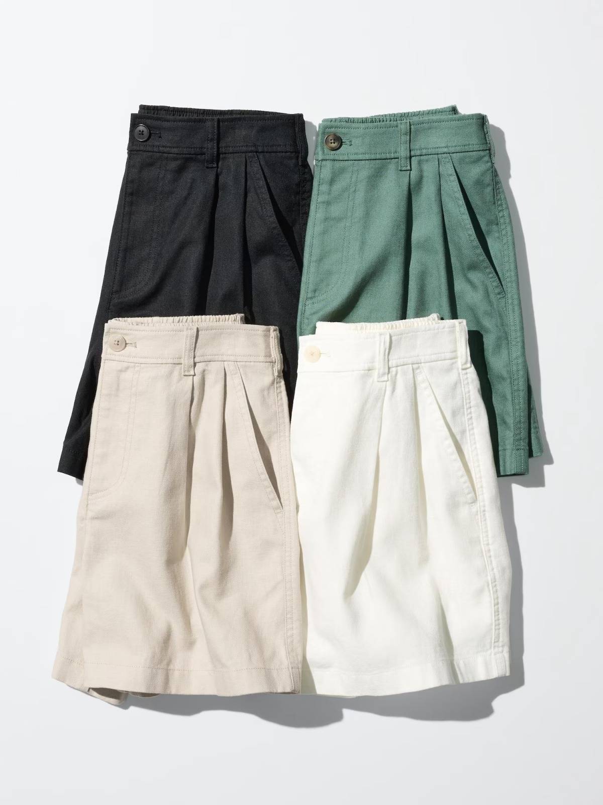 リネンコットンショートパンツ