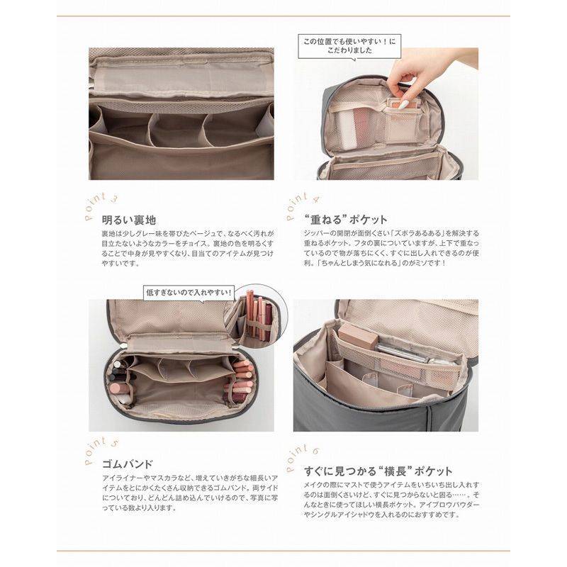 BRILMY パレットが倒れてこない! 中身が見えて時短がかなう ズボラに優しいバニティポーチ BOOK