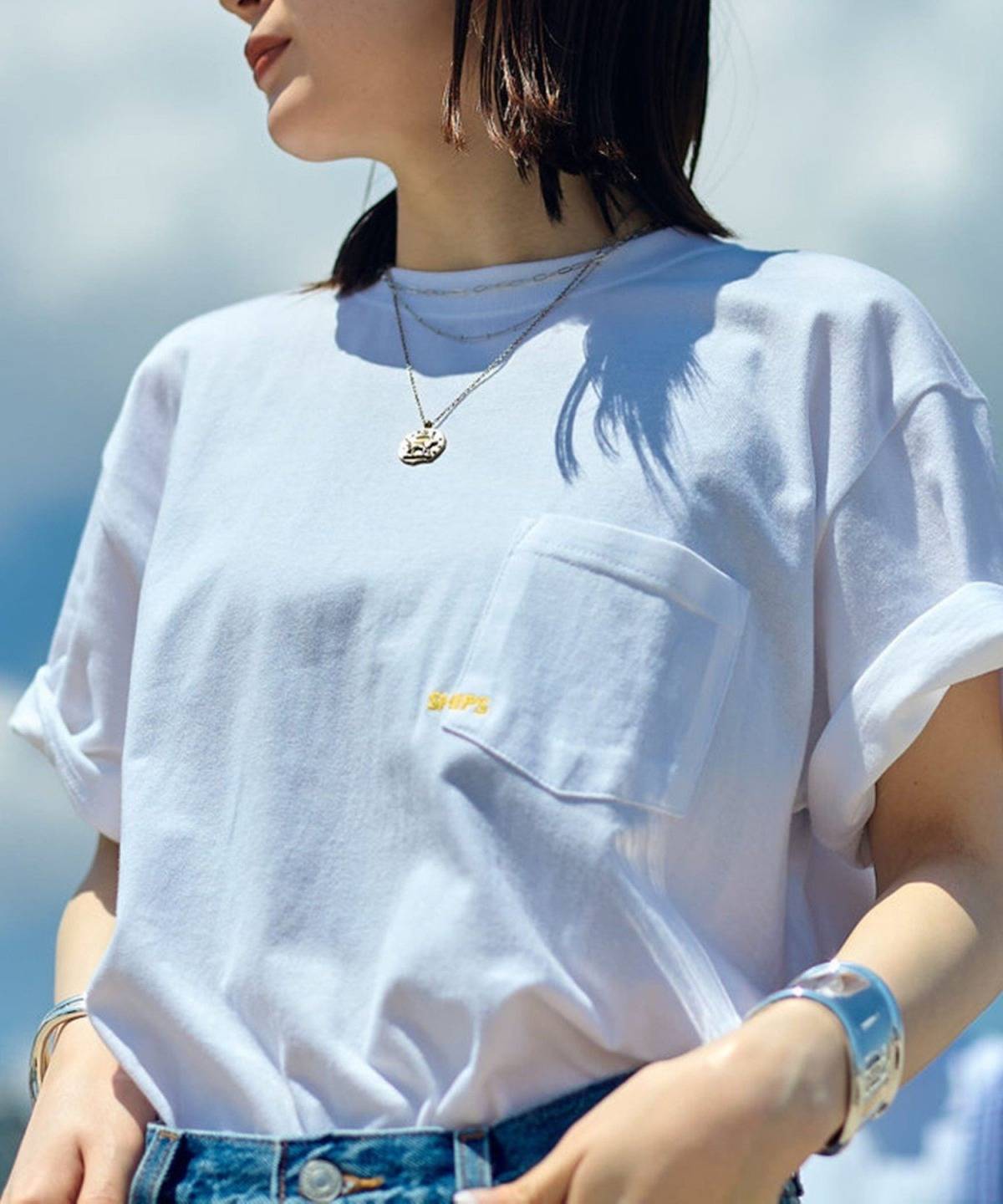 SHIPS ロゴポケットTシャツ