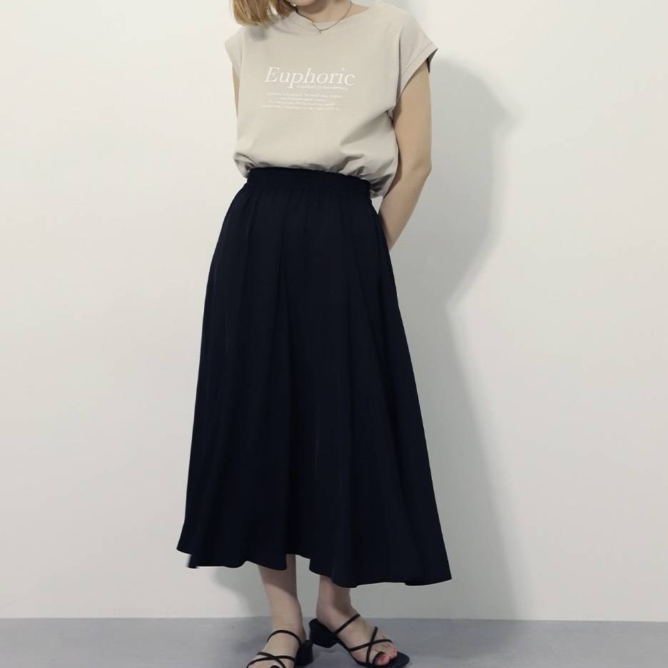 低身長向け夏の細見えスカート