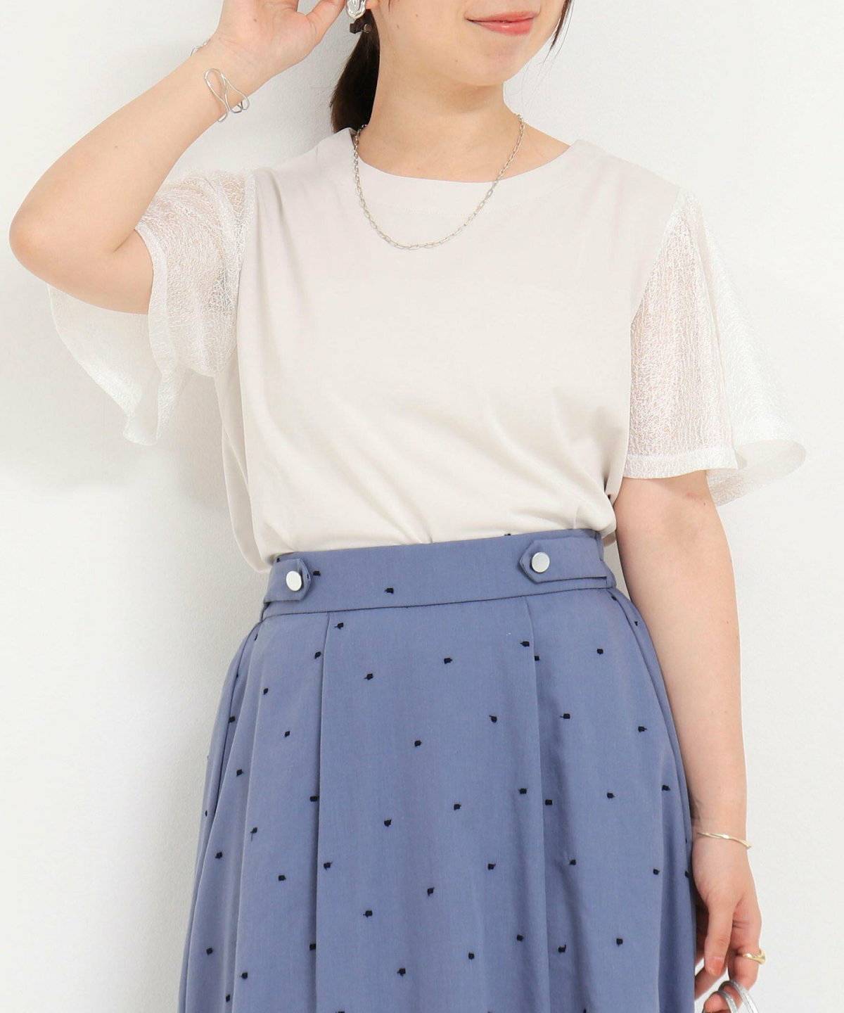 NOLLEY'S Breeze Cottonギャザースリーブプルオーバー