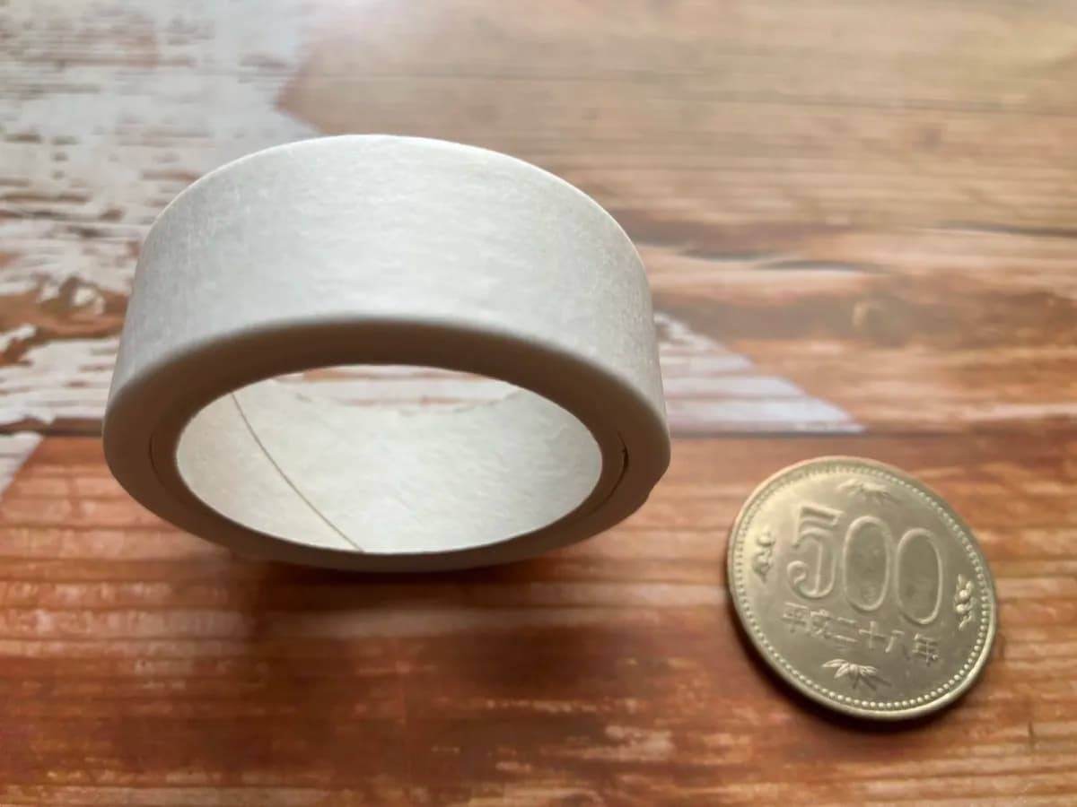 セリアマスキングテープ ミシン目入り 15mm×6m ホワイト−２