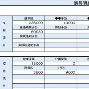  34歳、営業企画の給与明細 