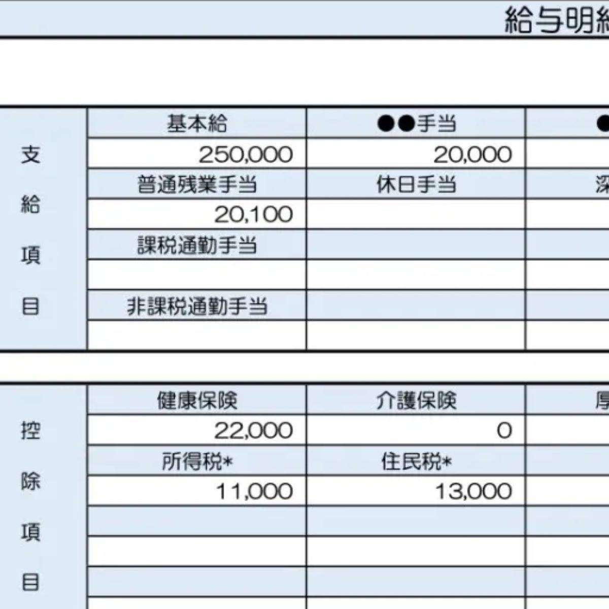 35歳、物流業管理職の給与明細
