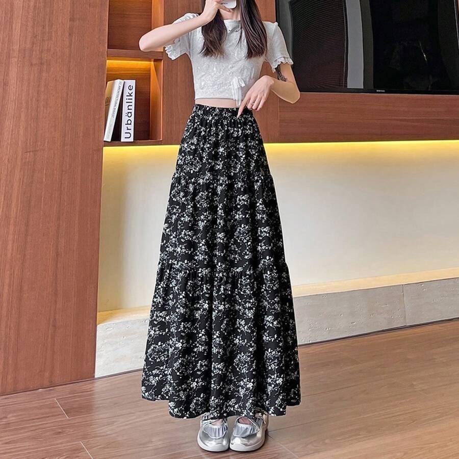 SHEIN マキシ丈ロングスカート