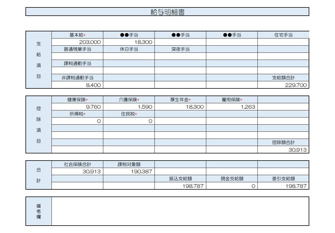51歳、保育士の給与明細