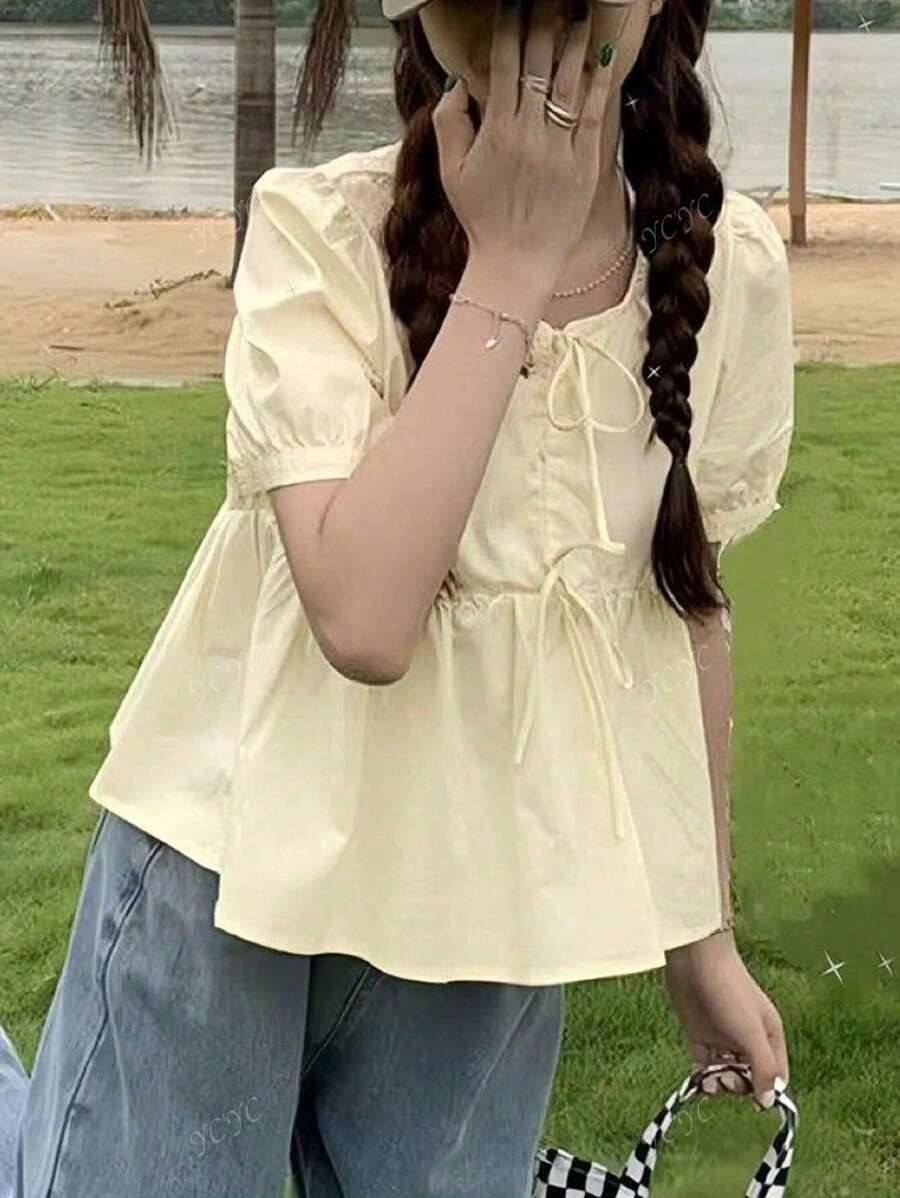 SHEIN夏の華やかブラウス