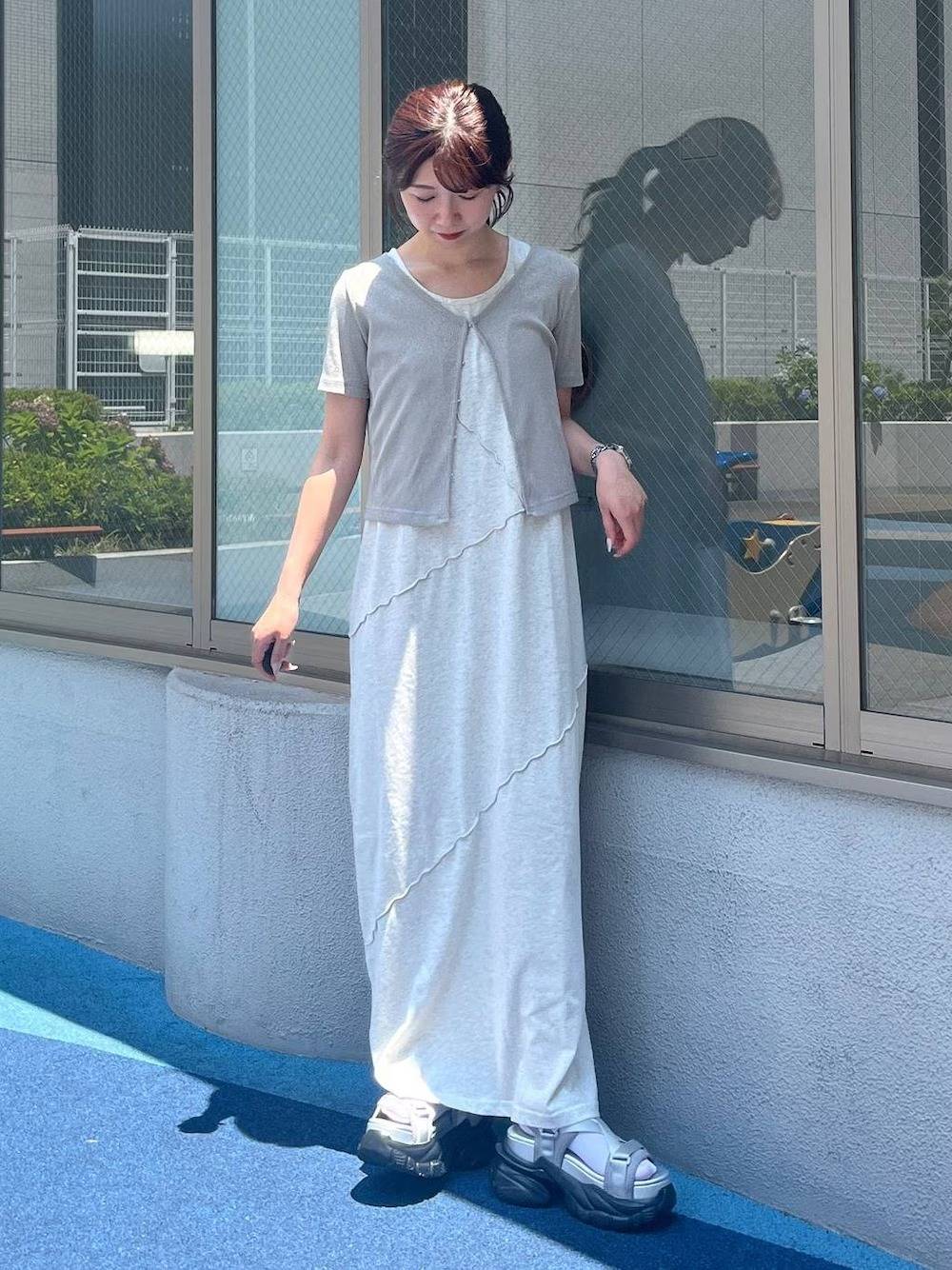 半袖カーディガンを羽織る♪